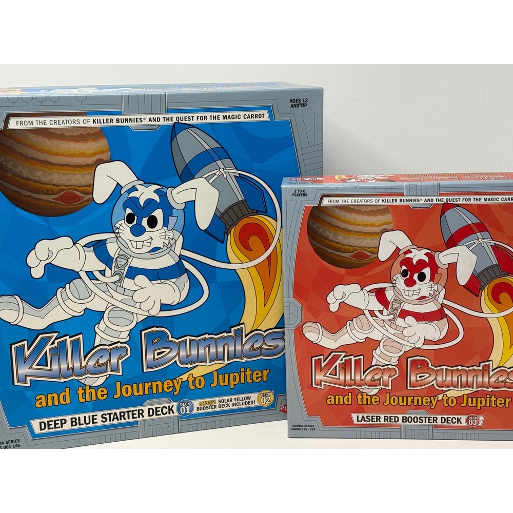 Killer Bunnies Journey to Jupiter Deep Blue Starter Solar Yellow Laser Red Decks